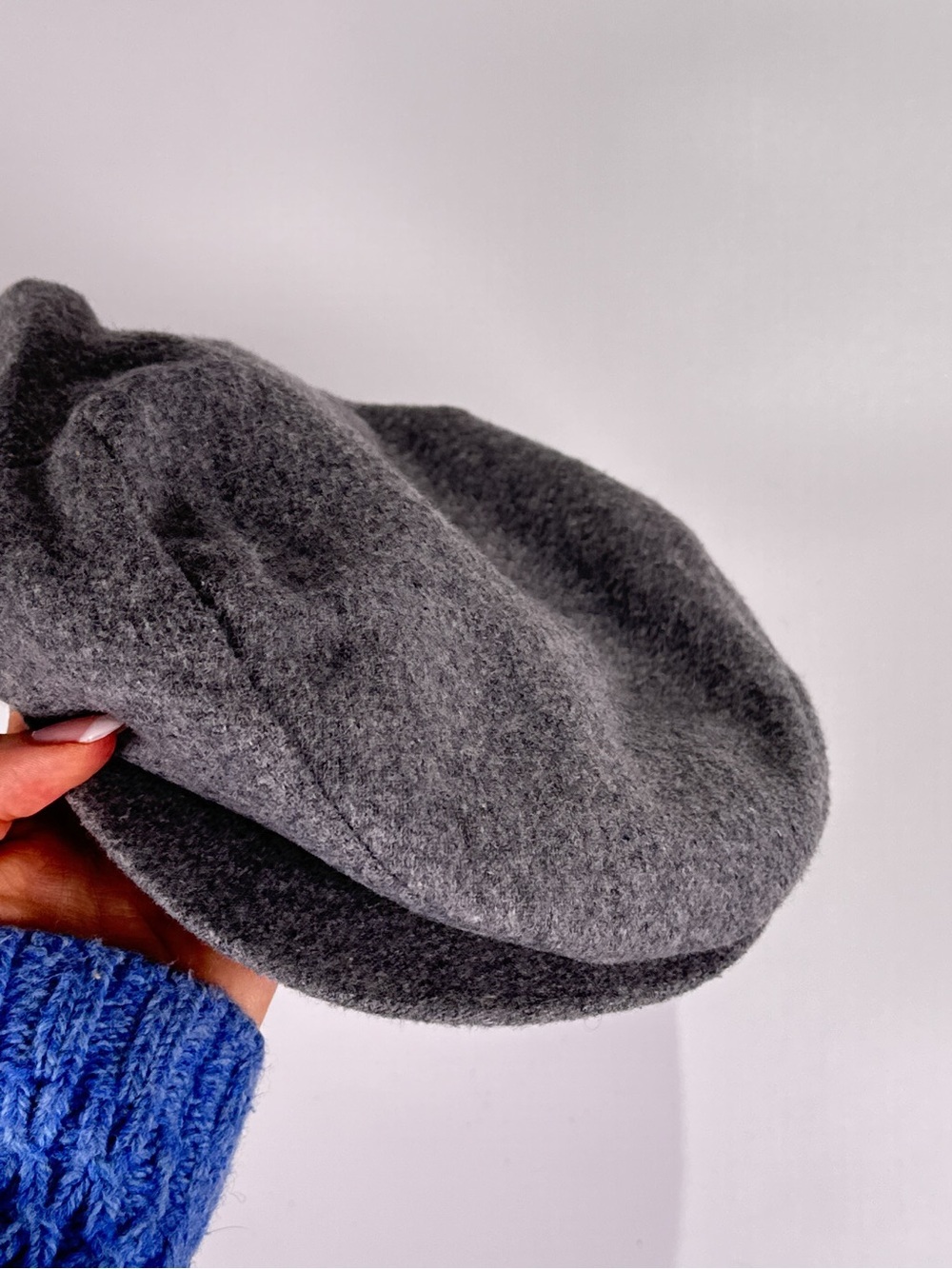 Knox New York Vintage Premier Flat Cap Wool Blend Grey Size 7 - Picture 2 of 8